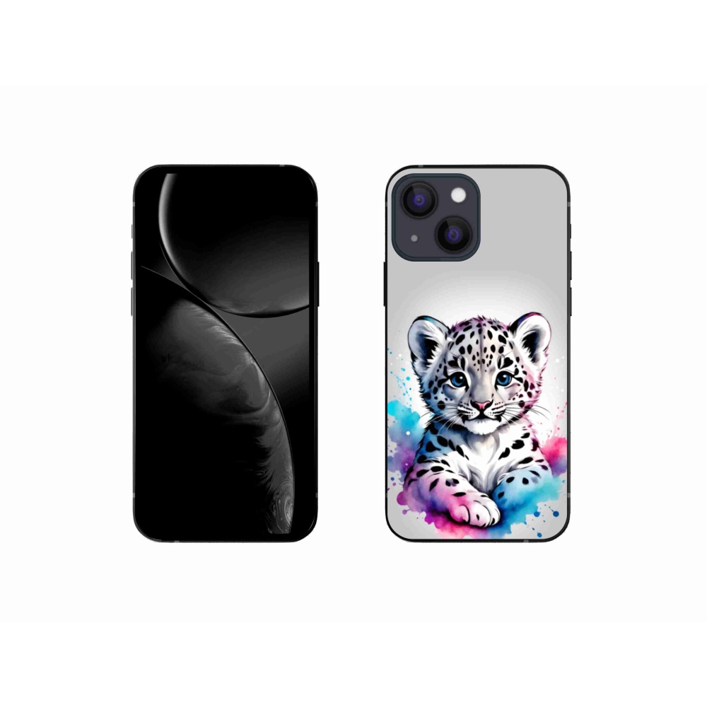 Gélový kryt mmCase na iPhone 13 Mini - leopardej mláďa