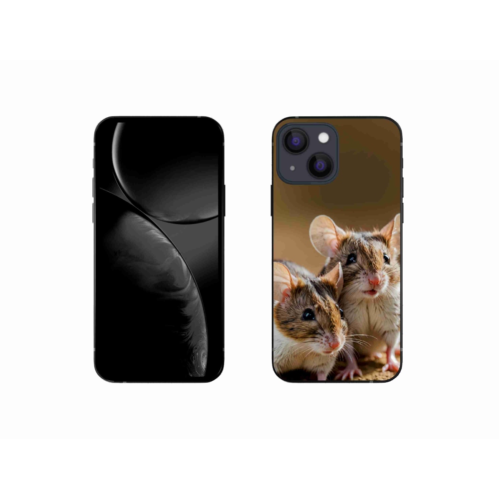 Gélový kryt mmCase na iPhone 13 Mini - myší duo