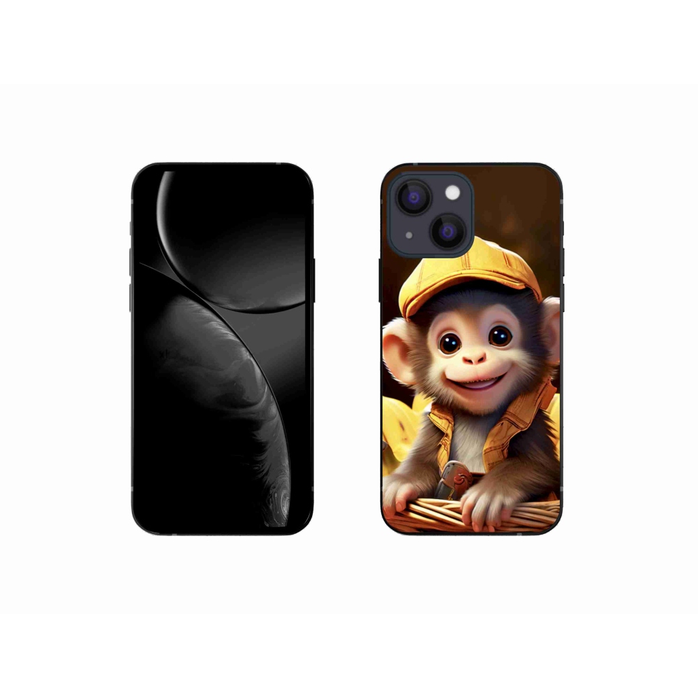 Gélový kryt mmCase na iPhone 13 Mini - opice v košíku