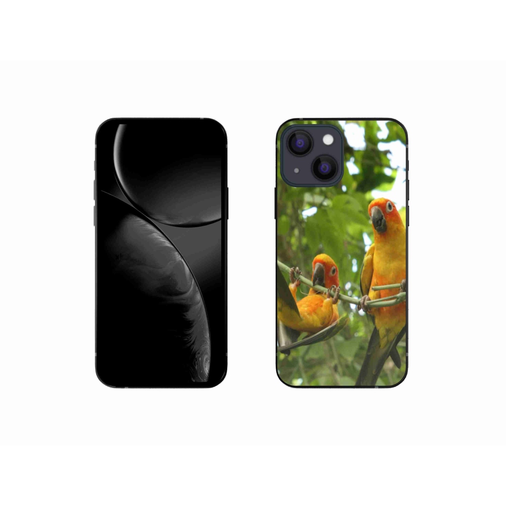 Gélový kryt mmCase na iPhone 13 Mini - papagáje aratingy