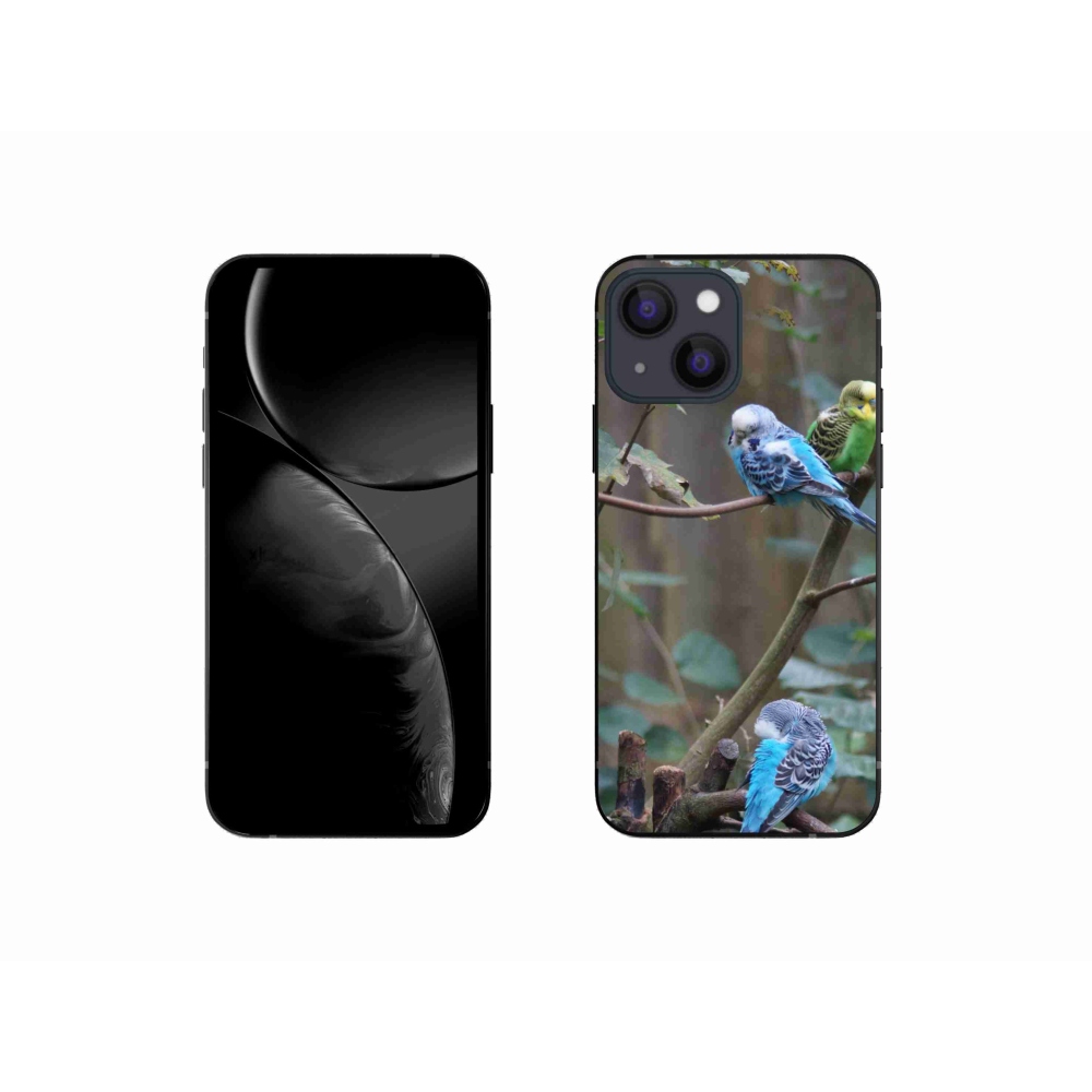 Gélový kryt mmCase na iPhone 13 Mini - papagáje na vetve