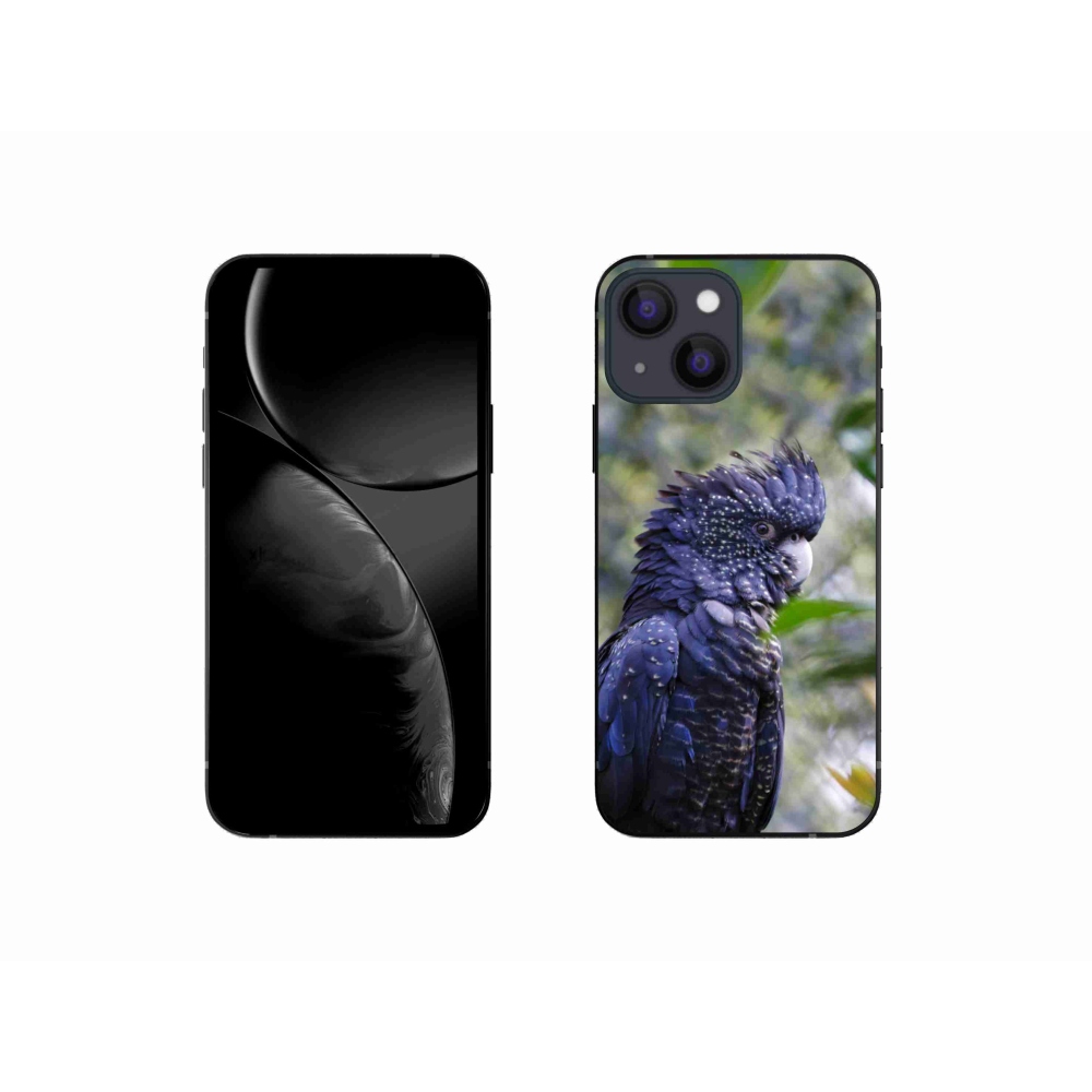 Gélový kryt mmCase na iPhone 13 Mini - papagáj kakadu čierny