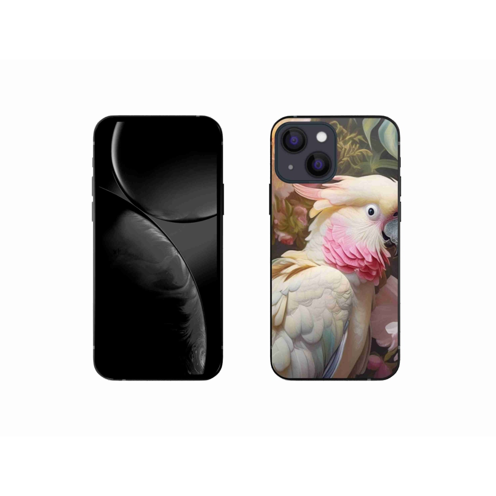 Gélový kryt mmCase na iPhone 13 Mini - papagáj kakadu ružový 2