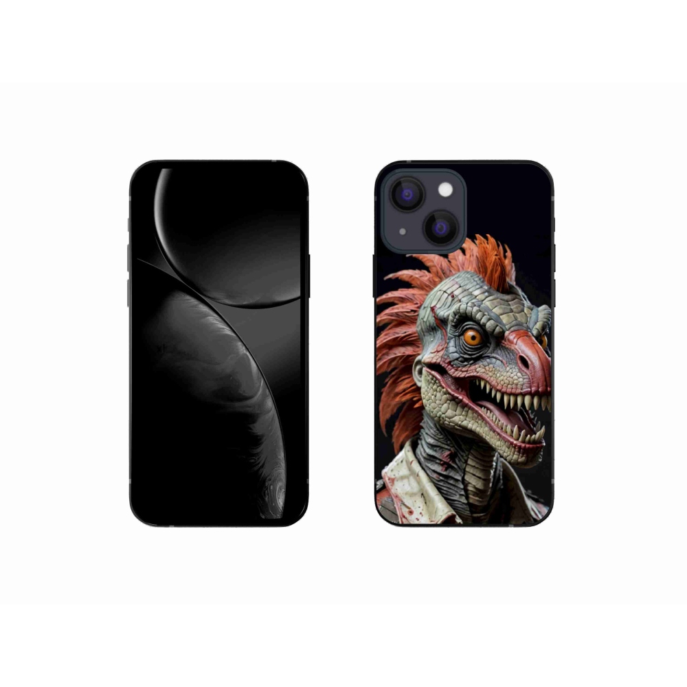 Gélový kryt mmCase na iPhone 13 Mini - punk dinosaurus