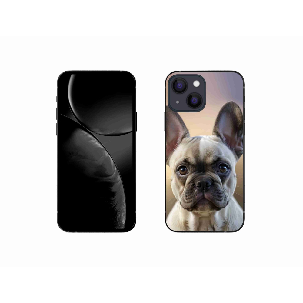 Gélový kryt mmCase na iPhone 13 Mini - roztomilý francúzsky buldoček