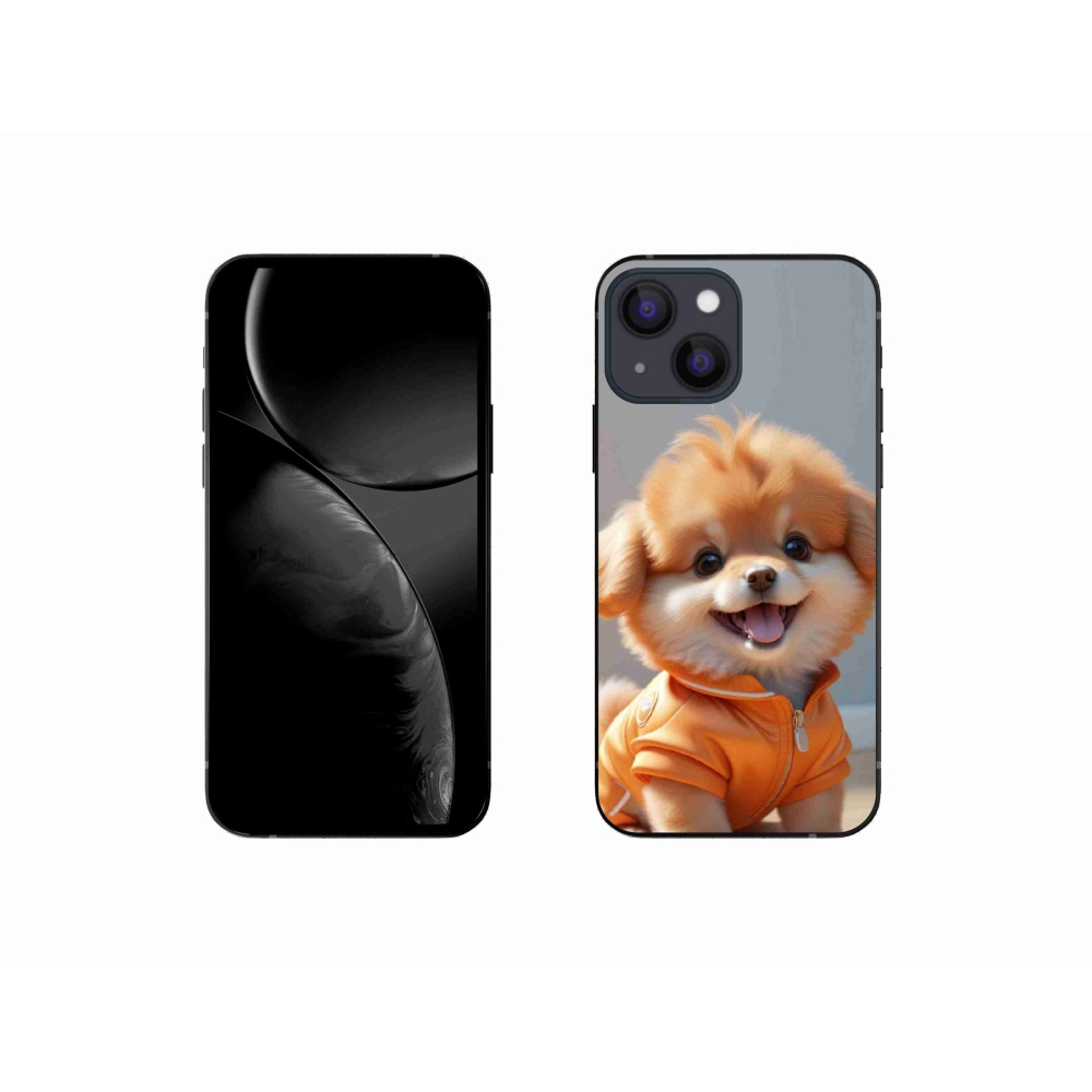 Gélový kryt mmCase na iPhone 13 Mini - roztomilý pomeranian v mikine