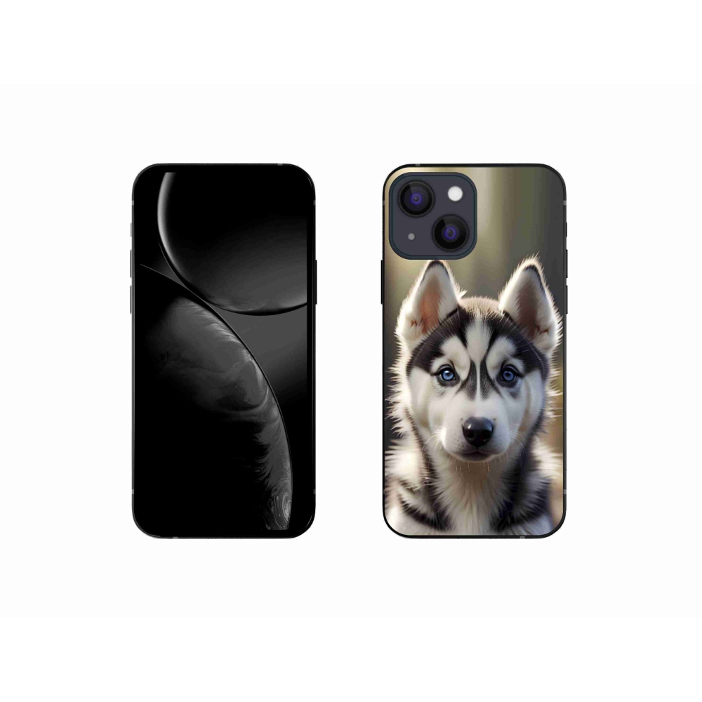 Gélový kryt mmCase na iPhone 13 Mini - roztomilý sibírsky husky