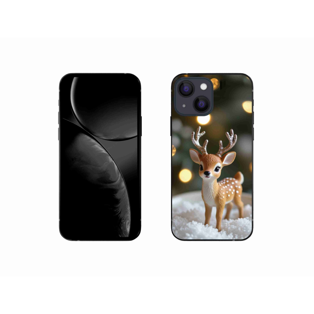 Gélový kryt mmCase na iPhone 13 Mini - roztomilý vianočný jeleň