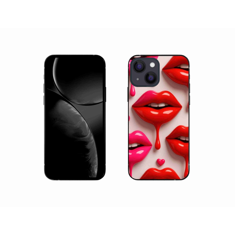 Gélový kryt mmCase na iPhone 13 Mini - pery 2