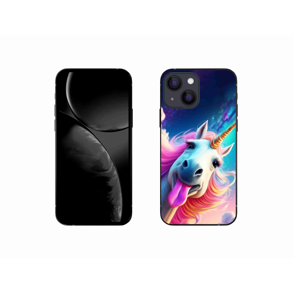 Gélový kryt mmCase na iPhone 13 Mini - šialený jednorožec
