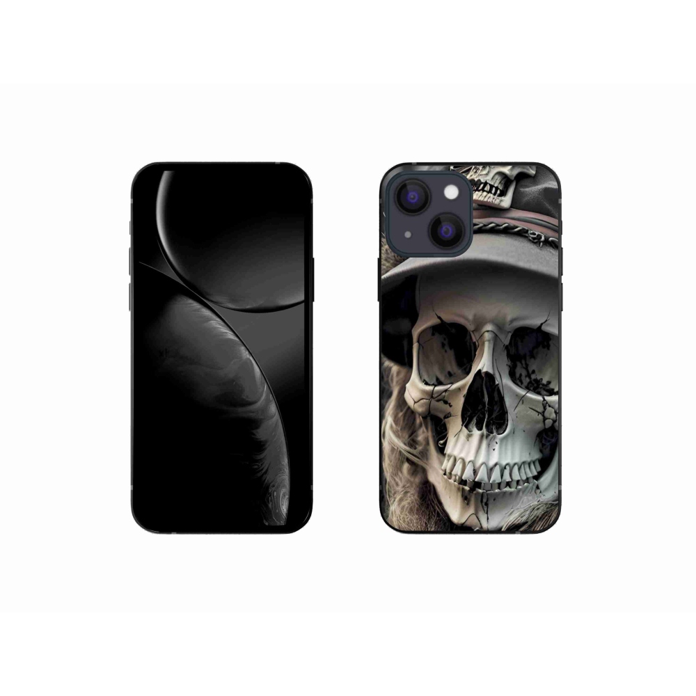 Gélový kryt mmCase na iPhone 13 Mini - temná lebka