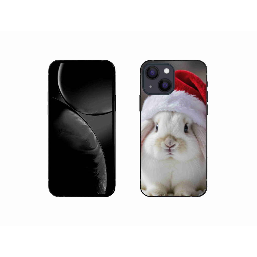 Gélový kryt mmCase na iPhone 13 Mini - vianočný králik