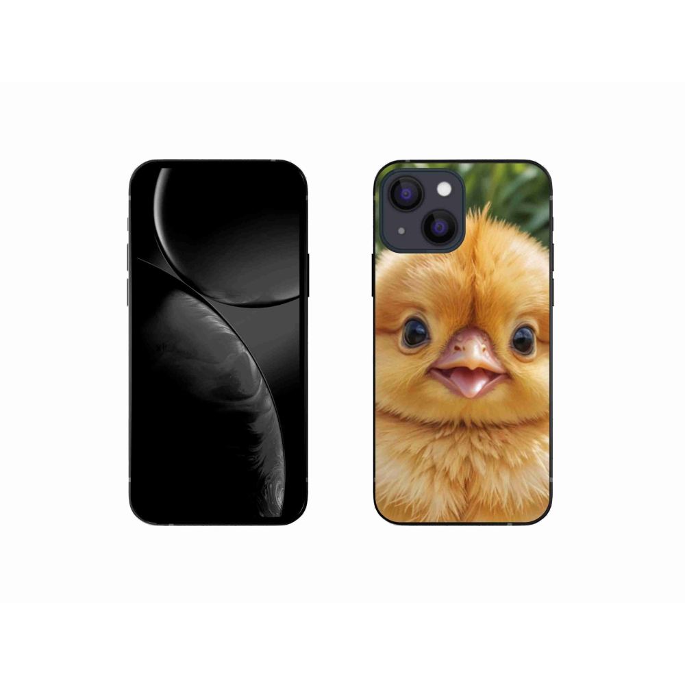 Gélový kryt mmCase na iPhone 13 Mini - veselé kuriatko