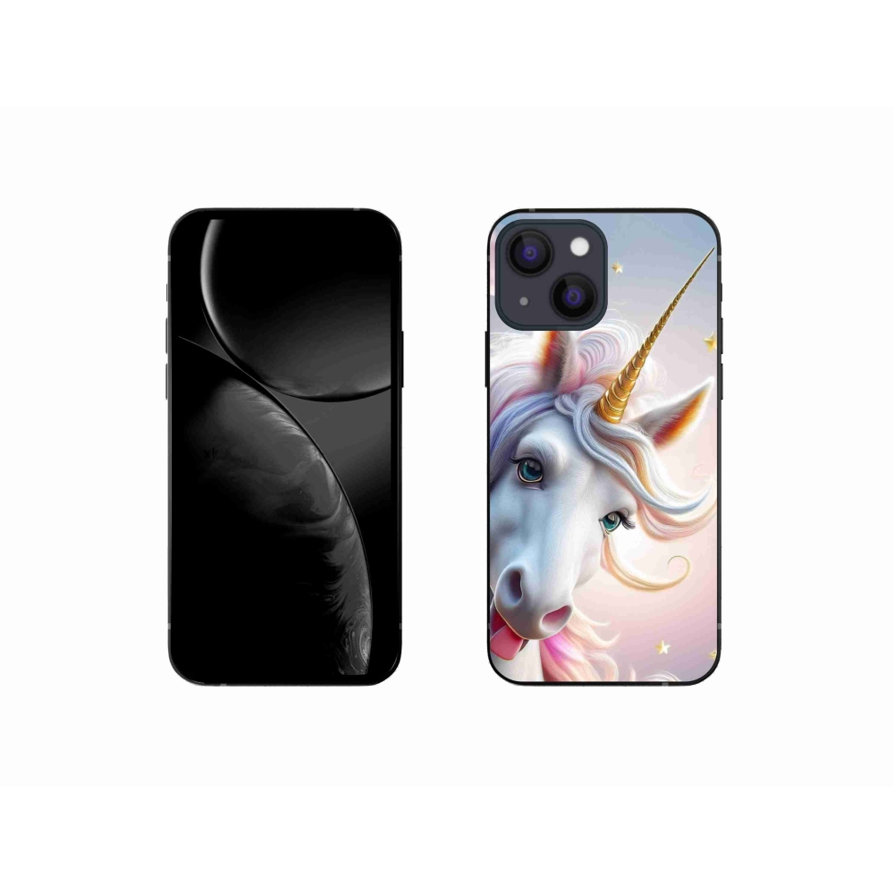 Gélový kryt mmCase na iPhone 13 Mini - veselý jednorožec