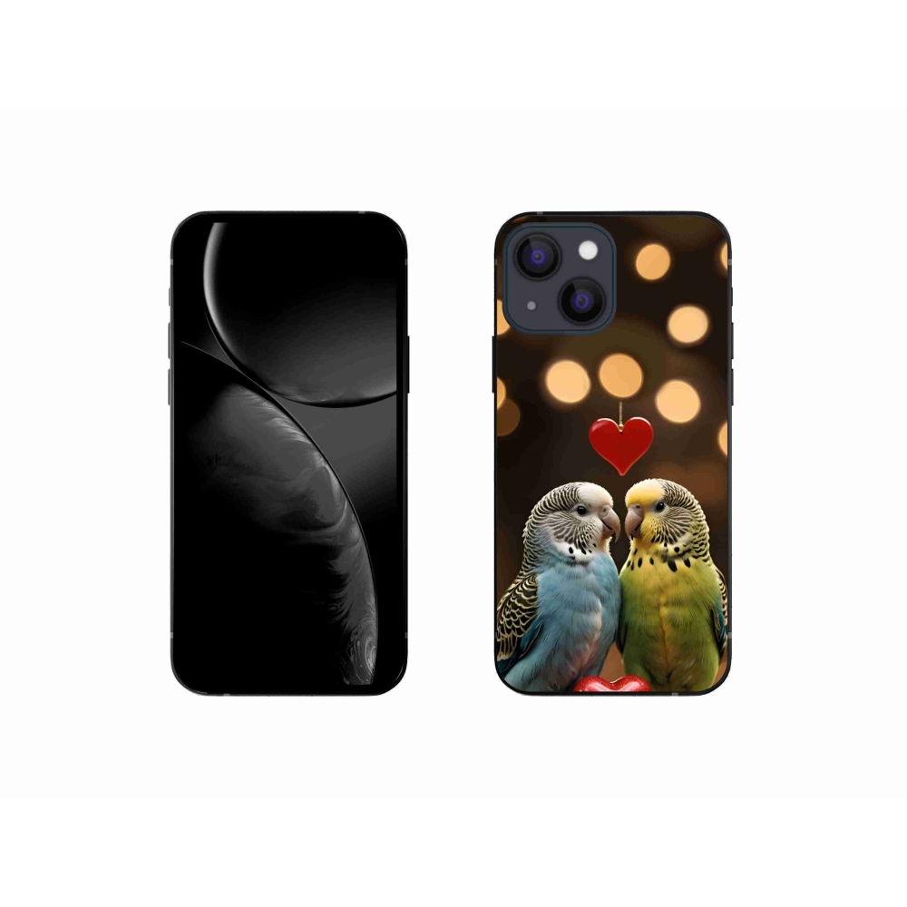 Gélový kryt mmCase na iPhone 13 Mini - zamilovaní papagáje