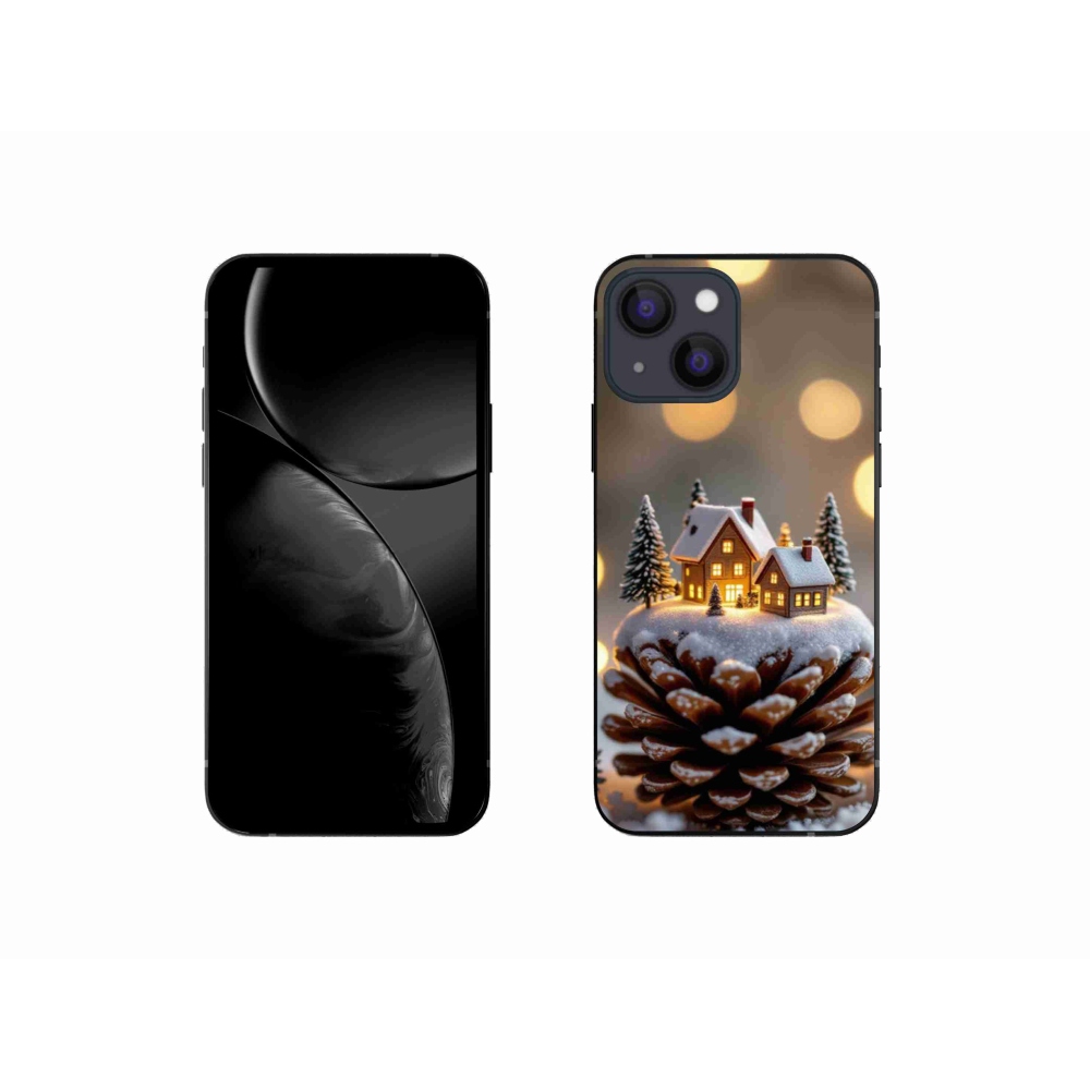 Gélový kryt mmCase na iPhone 13 Mini - zimná dedinka