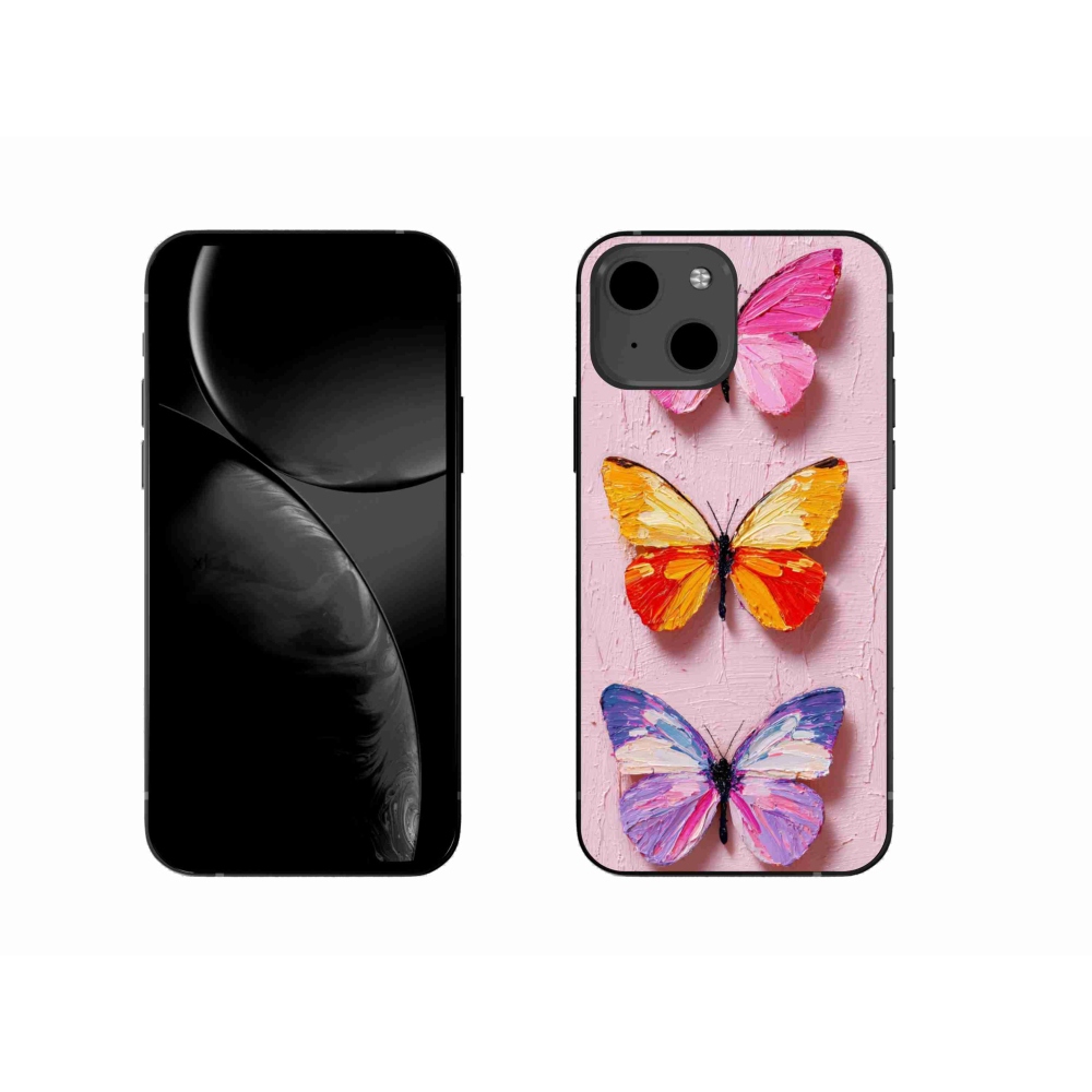 Gélový kryt mmCase na iPhone 13 - motýlia trojica