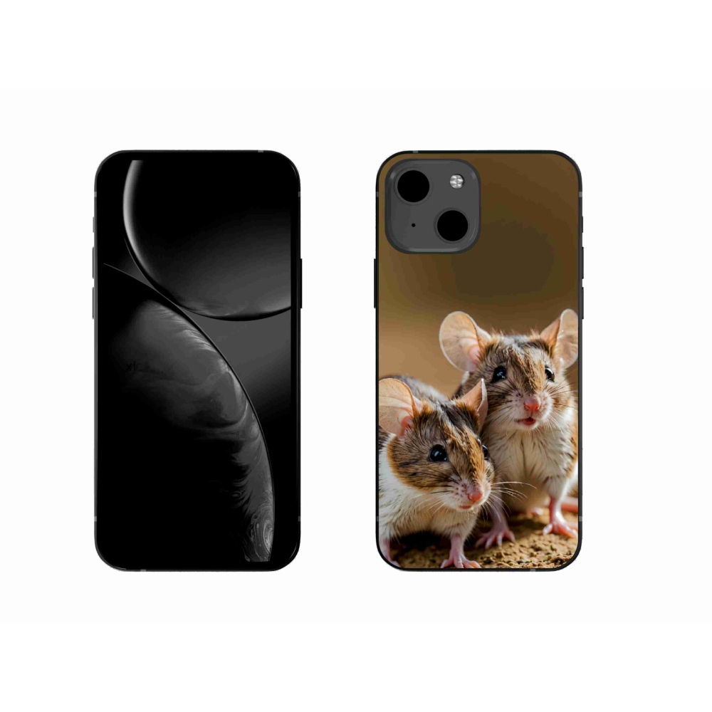 Gélový kryt mmCase na iPhone 13 - myší duo