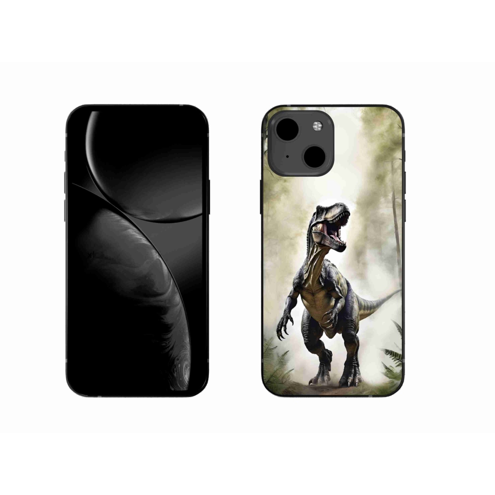 Gélový kryt mmCase na iPhone 13 - naštvaný T-Rex