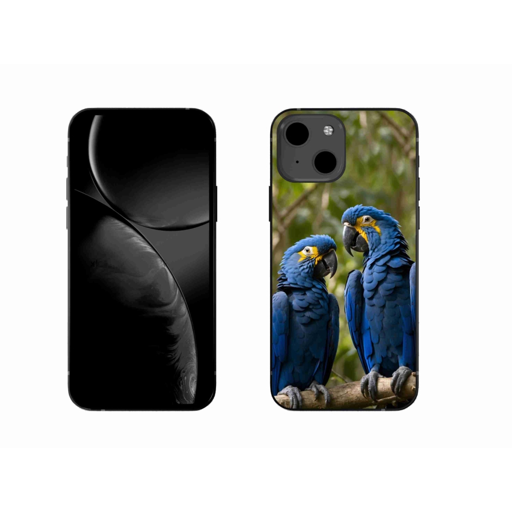 Gélový kryt mmCase na iPhone 13 - papagájové duo