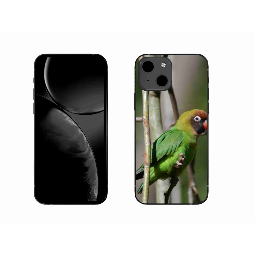 Gélový kryt mmCase na iPhone 13 - papagáj agapornis