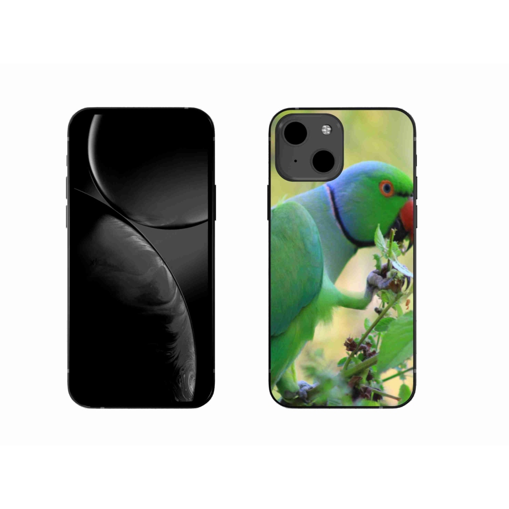 Gélový kryt mmCase na iPhone 13 - papagáj Alexandr
