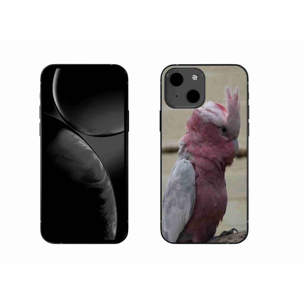 Gélový kryt mmCase na iPhone 13 - papagáj kakadu ružový