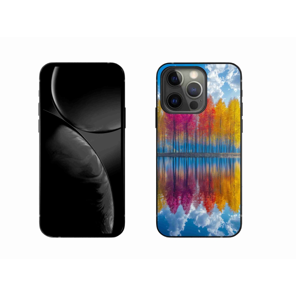 Gélový kryt mmCase na iPhone 13 Pro - farebné stromy