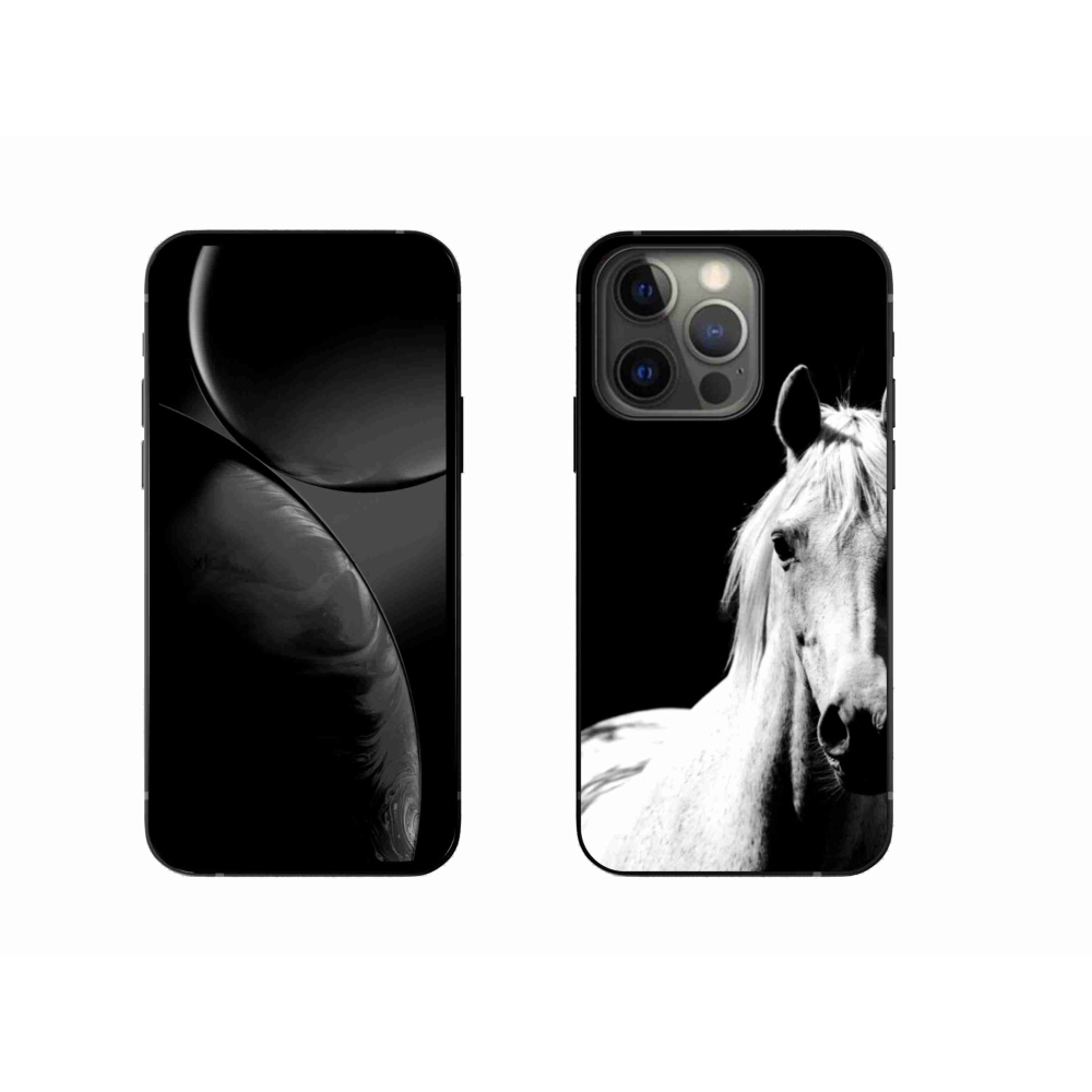 Gélový kryt mmCase na iPhone 13 Pro - biely kôň 5
