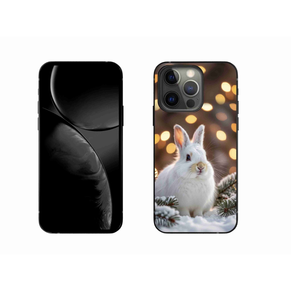 Gélový kryt mmCase na iPhone 13 Pro - biely zajac
