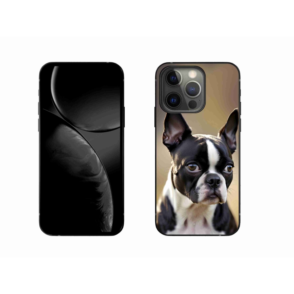 Gélový kryt mmCase na iPhone 13 Pro - bostonský teriér