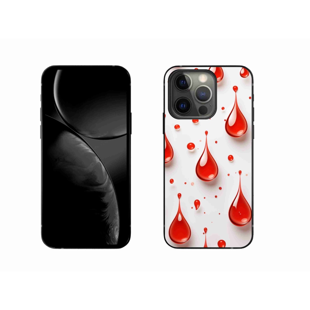 Gélový kryt mmCase na iPhone 13 Pro - červené kvapky