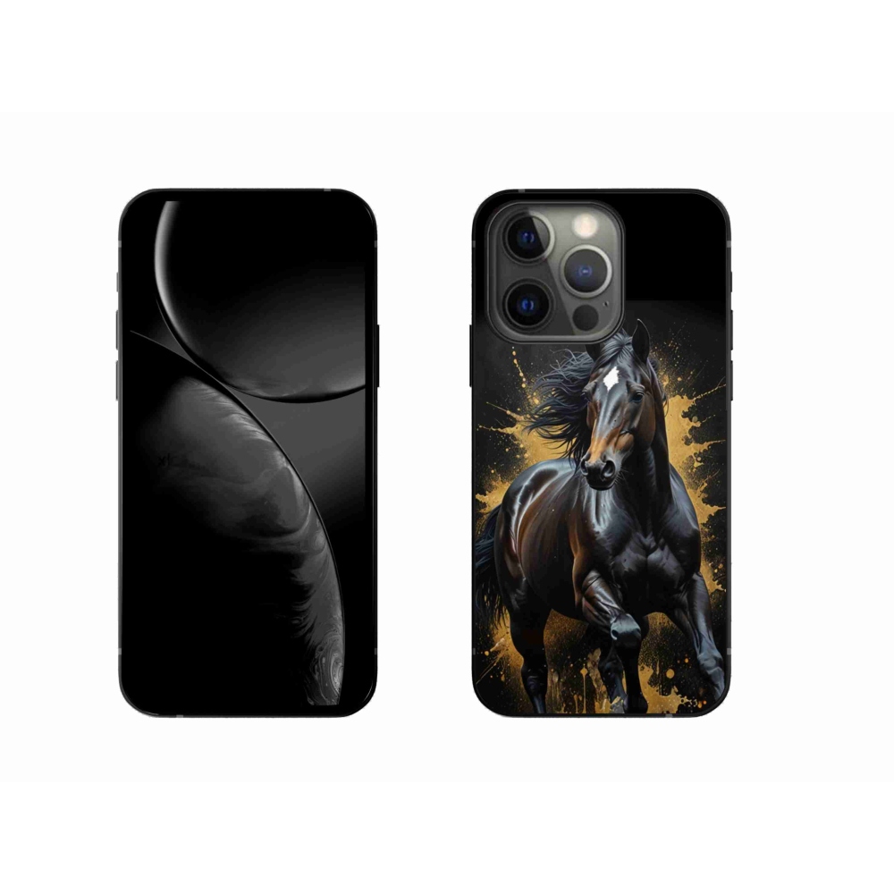 Gélový kryt mmCase na iPhone 13 Pro - elegantný čierny žrebec