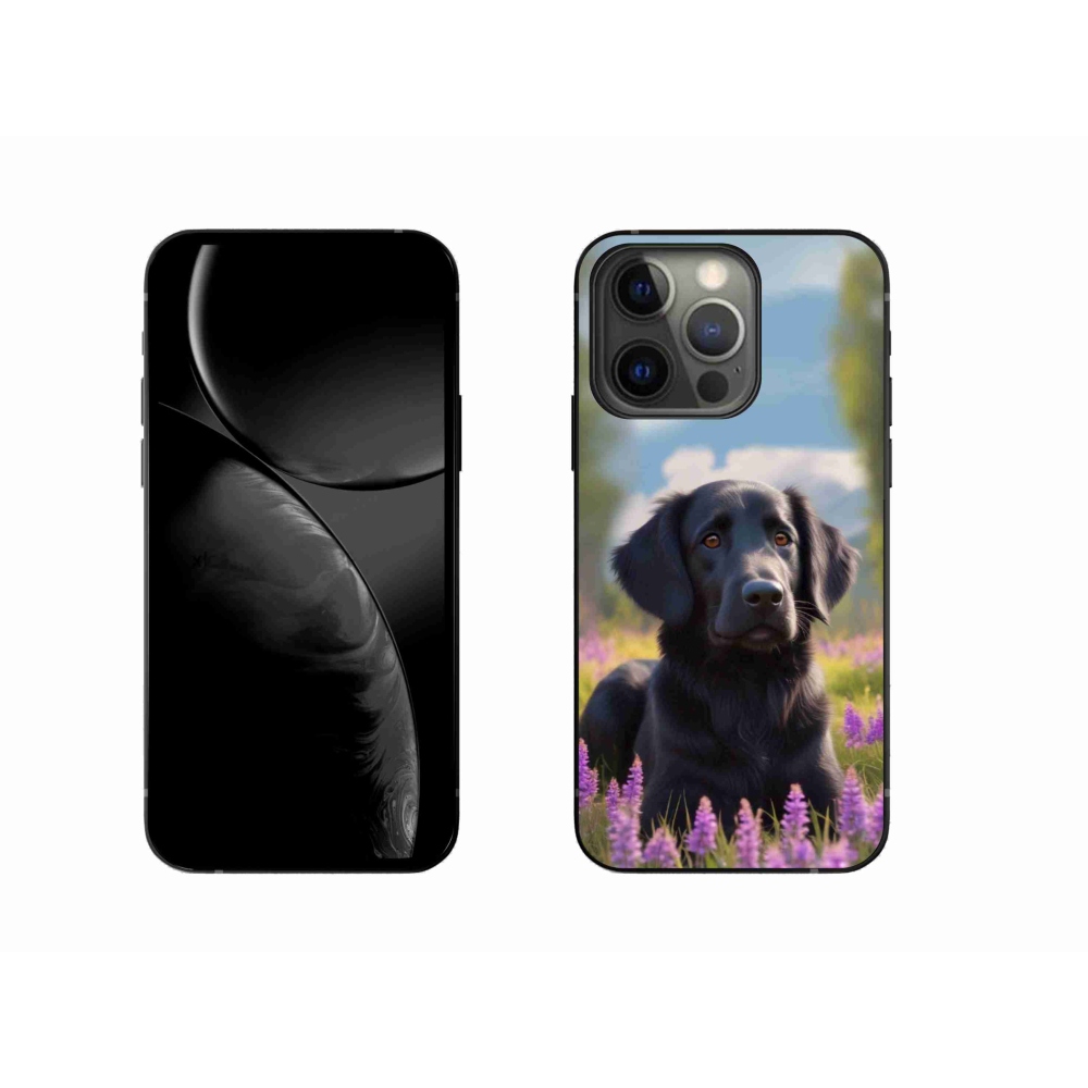 Gélový kryt mmCase na iPhone 13 Pro - elegantný čierny retriever