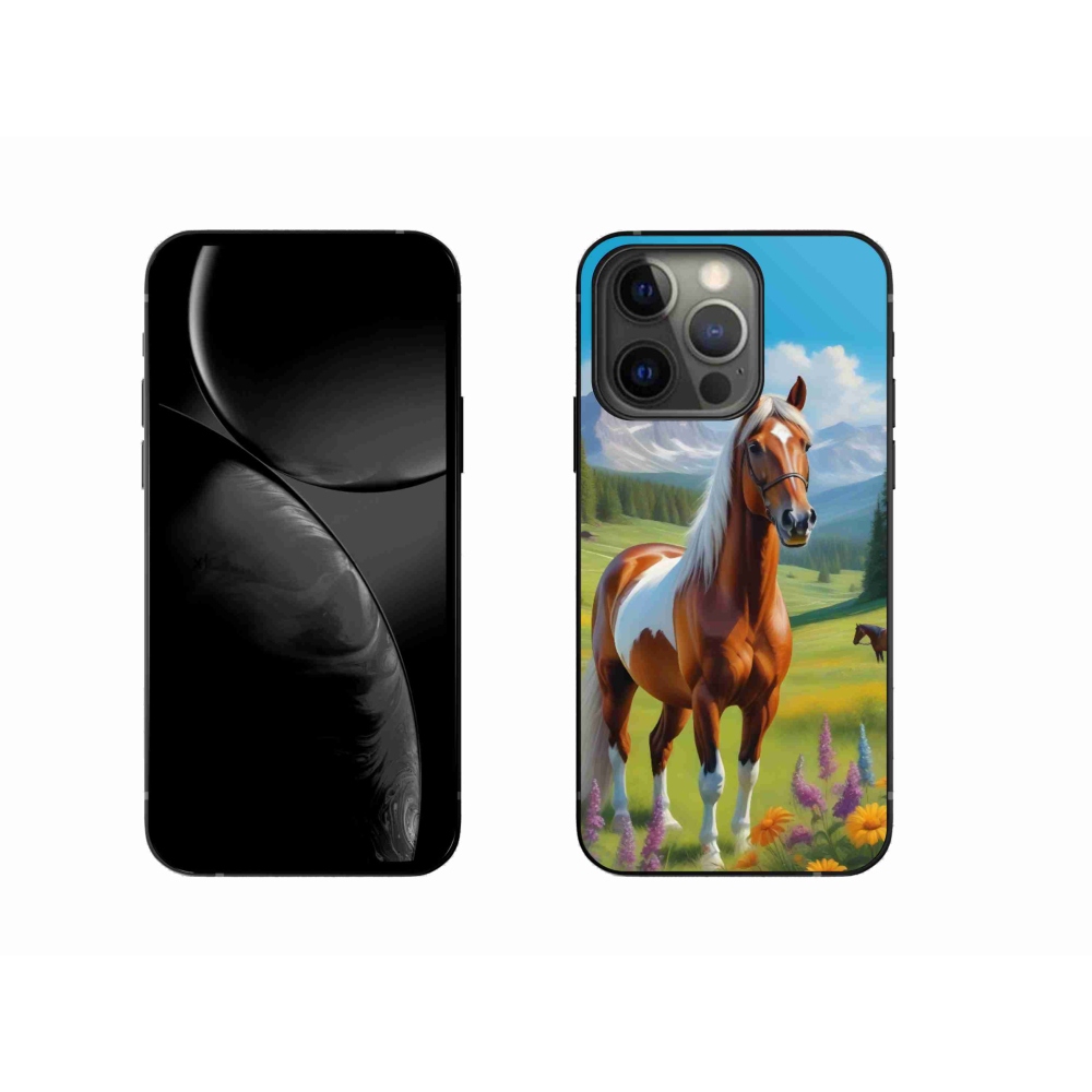 Gélový kryt mmCase na iPhone 13 Pro - kôň na lúke