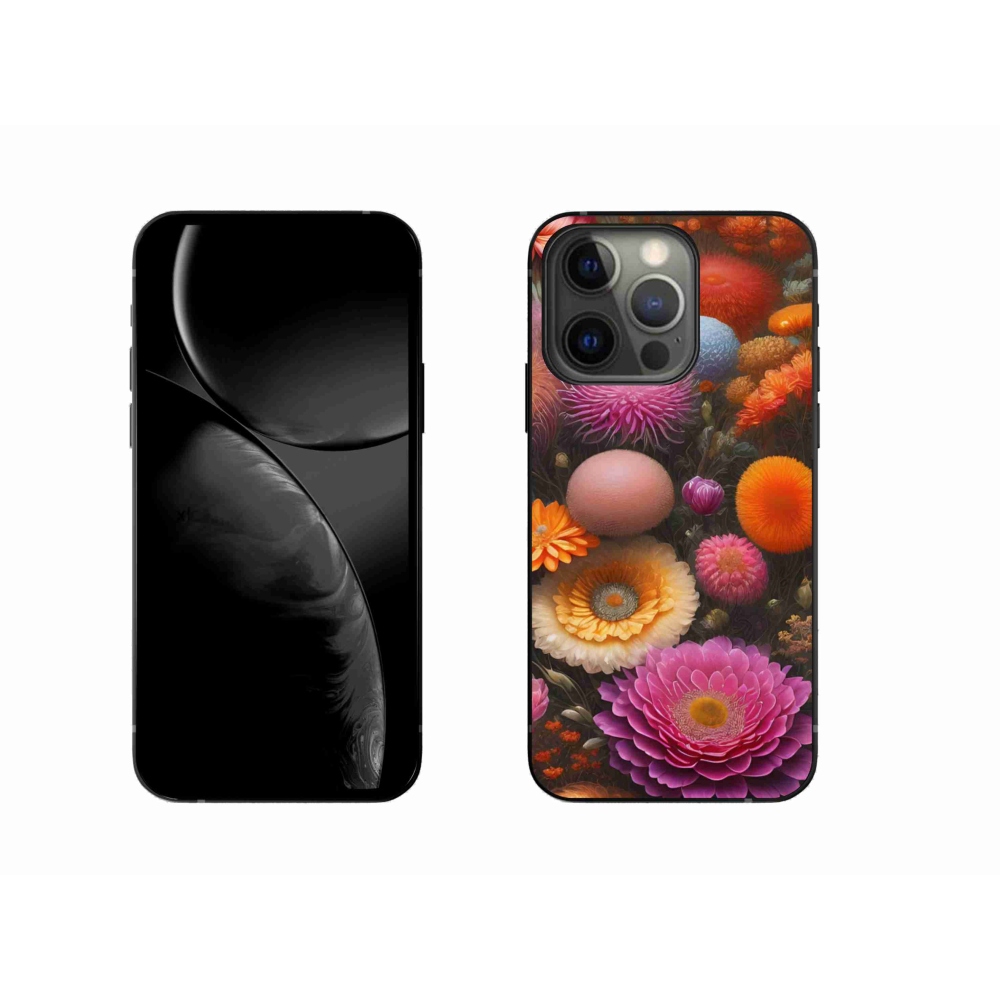 Gélový kryt mmCase na iPhone 13 Pro - kvetinová kompozícia