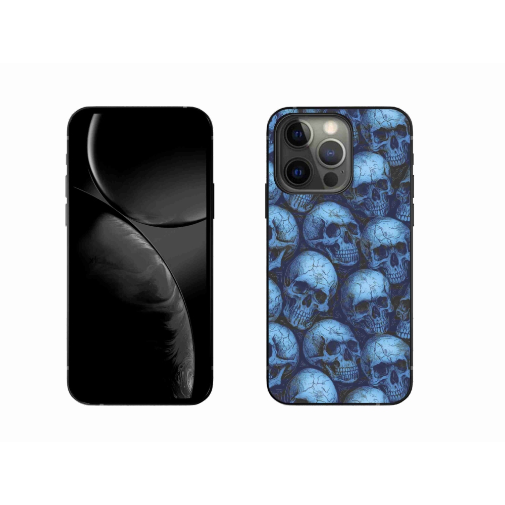 Gélový kryt mmCase na iPhone 13 Pro - lebky