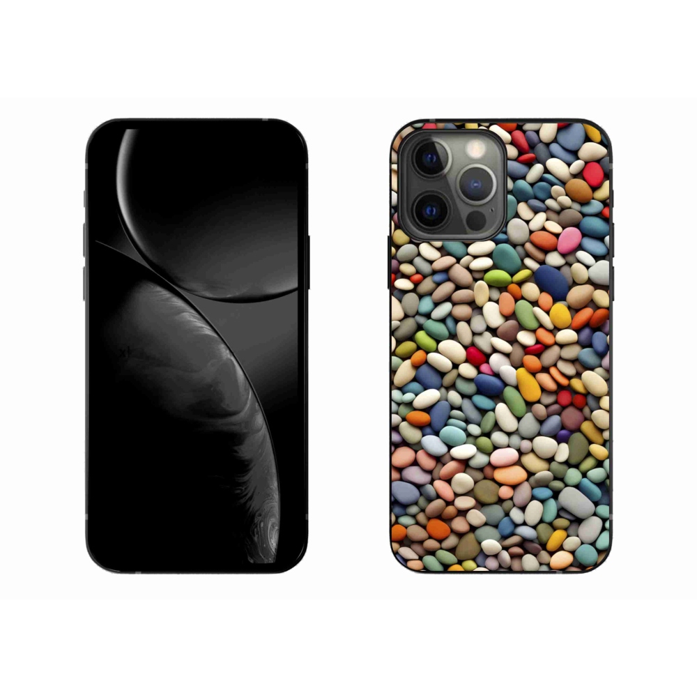 Gélový kryt mmCase na iPhone 13 Pro Max - farebné kamienky 2