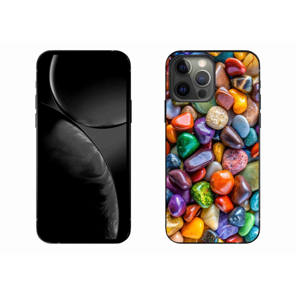 Gélový kryt mmCase na iPhone 13 Pro Max - farebné kamienky