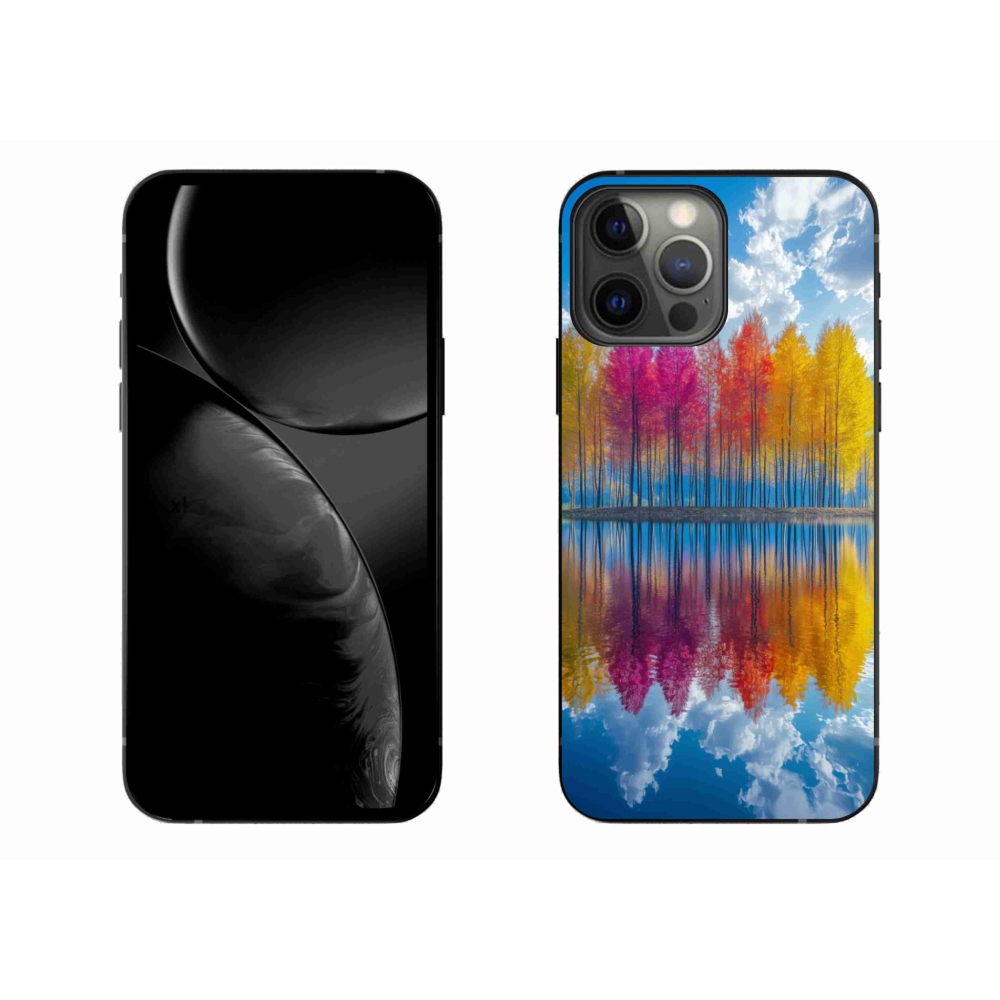 Gélový kryt mmCase na iPhone 13 Pro Max - farebné stromy