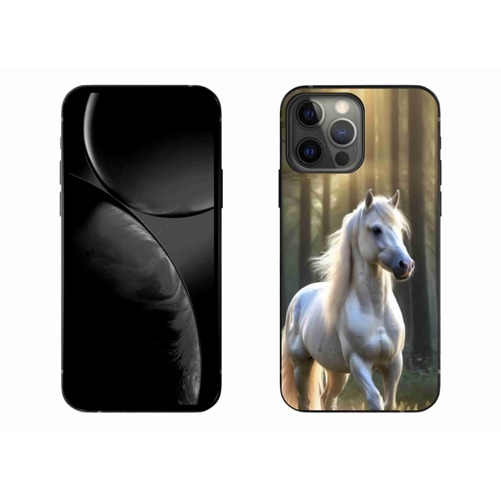 Gélový kryt mmCase na iPhone 13 Pro Max - biely kôň 3