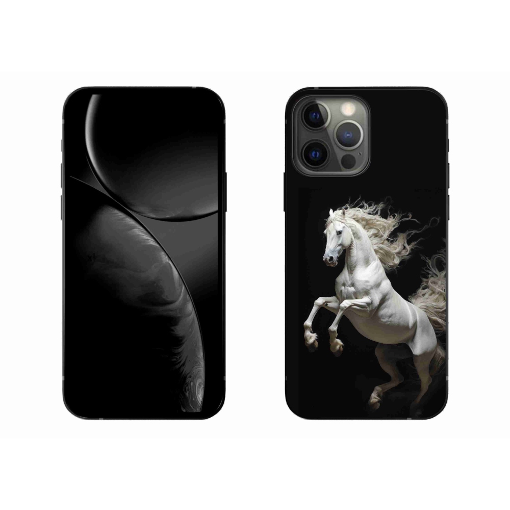 Gélový kryt mmCase na iPhone 13 Pro Max - biely kôň 4