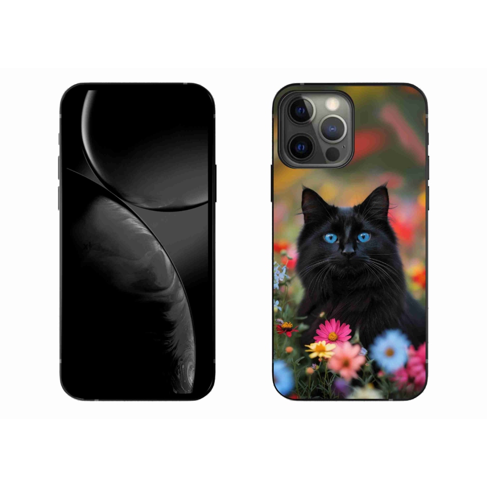 Gélový kryt mmCase na iPhone 13 Pro Max - čierne mačiatko 4