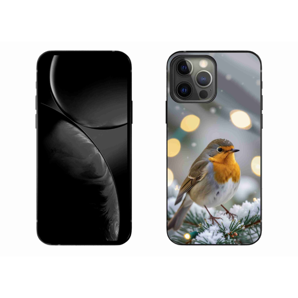 Gélový kryt mmCase na iPhone 13 Pro Max - červienka v zime