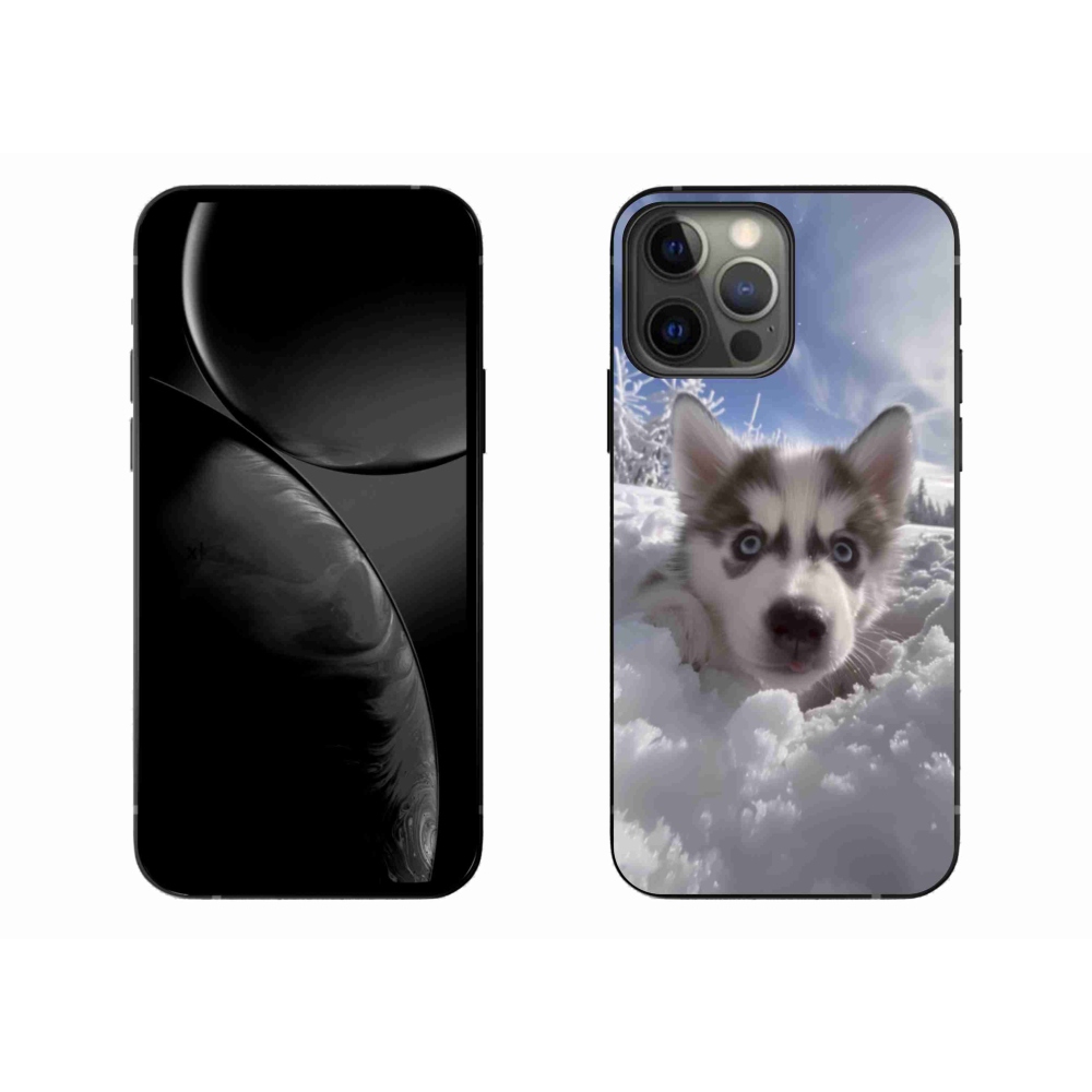 Gélový kryt mmCase na iPhone 13 Pro Max - husky v snehu