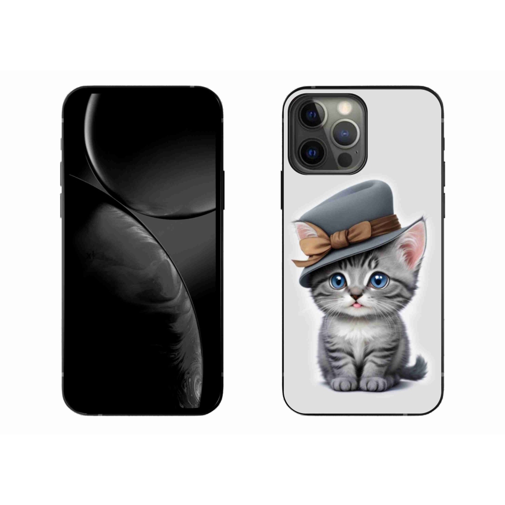 Gélový kryt mmCase na iPhone 13 Pro Max - mačiatko s klobúkom