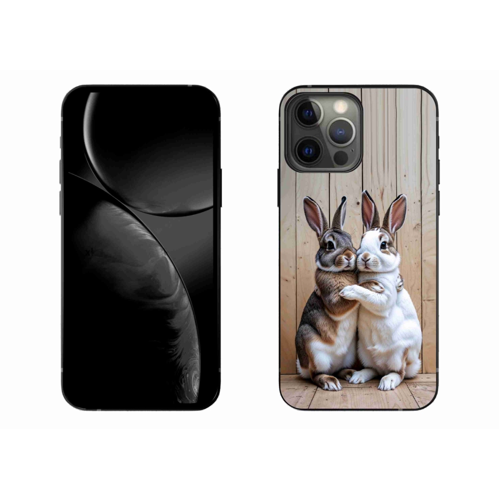 Gélový kryt mmCase na iPhone 13 Pro Max - králičie pár