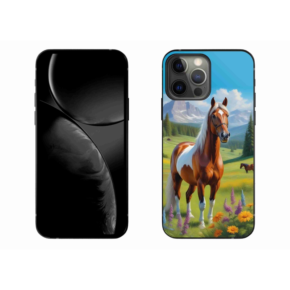 Gélový kryt mmCase na iPhone 13 Pro Max - kôň na lúke