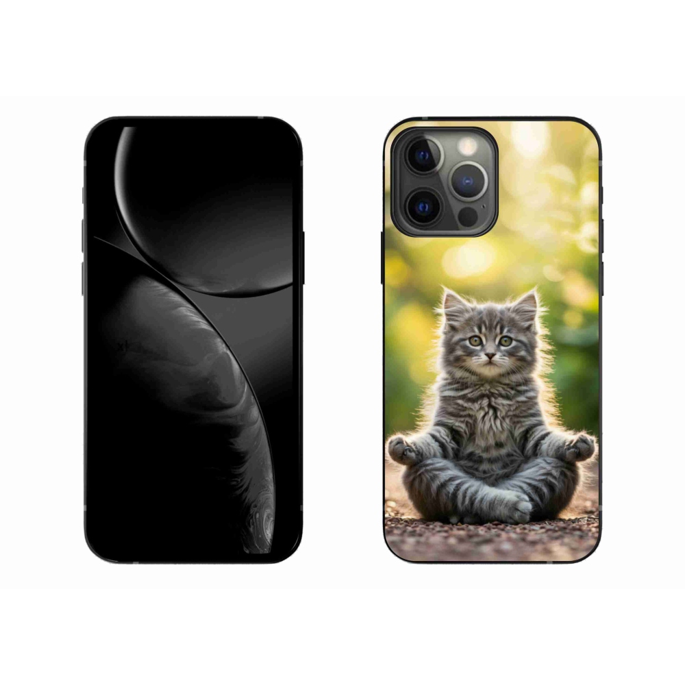 Gélový kryt mmCase na iPhone 13 Pro Max - meditujúce mačiatko