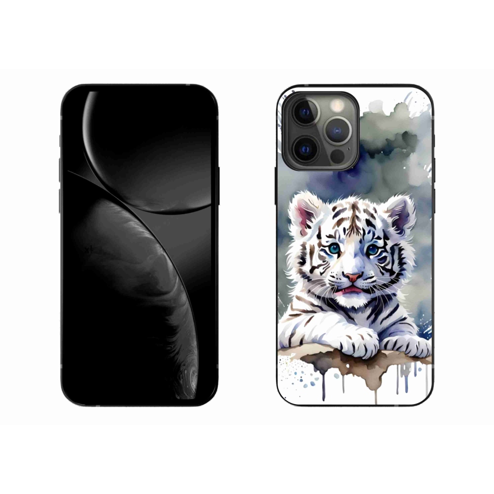 Gélový kryt mmCase na iPhone 13 Pro Max - mláďa bieleho tigra